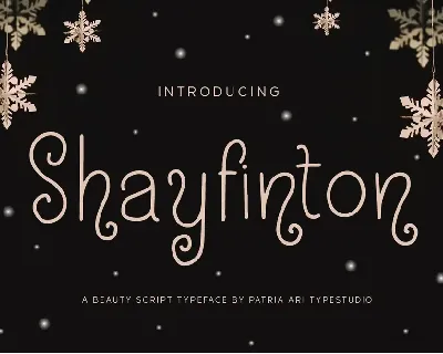 Shayfinton Display font