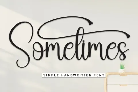 Sometimes Calligraphy font