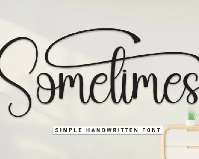 Sometimes Calligraphy font