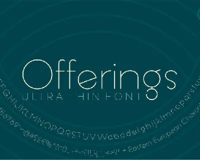 Offering Ultra Thin Free font