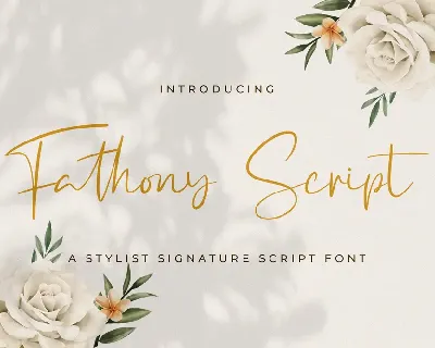 Fathony Script font