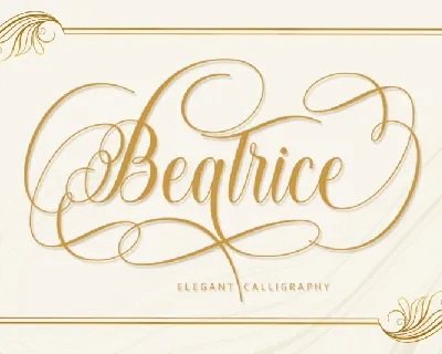 Beatrice Calligraphy font