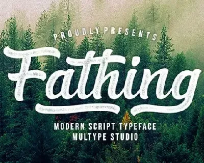 Fathing Calligraphy font