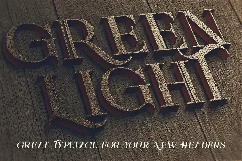 Green Light Display font