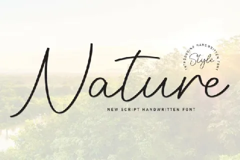 Nature Script Typeface font