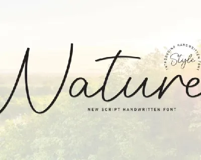 Nature Script Typeface font