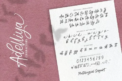 Adelliya Script font