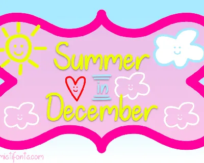 Summer in December font
