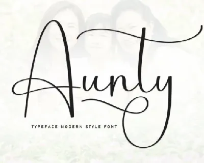 Aunty Script font