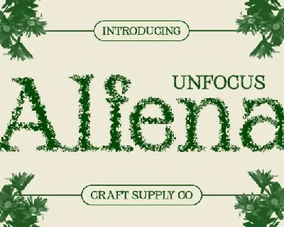 Alfena Unfocus font
