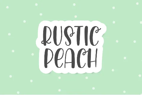 RusticPeach font