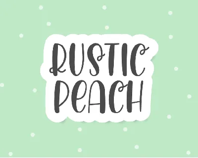 RusticPeach font