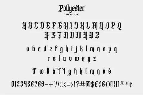 Pollyester font