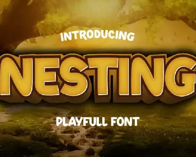 Nesting Display font