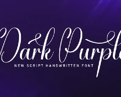 Dark Purple Script font