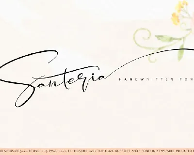Santeria Calligraphy font