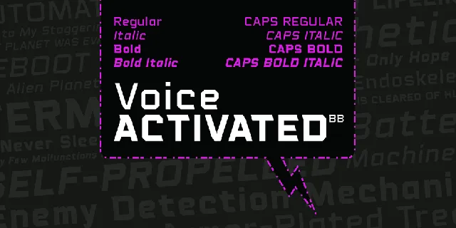 Voice Activated font