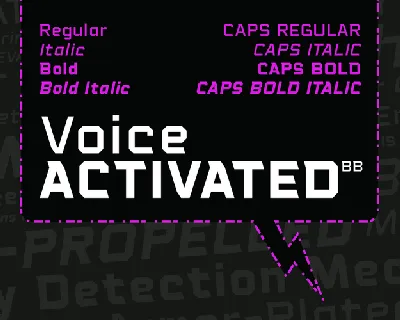 Voice Activated font