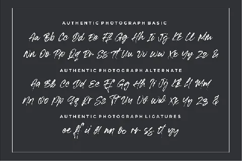 Authentic Photograph Signature font