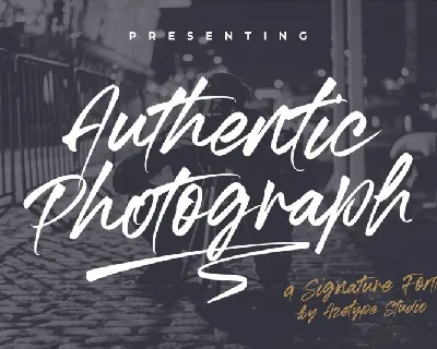 Authentic Photograph Signature font