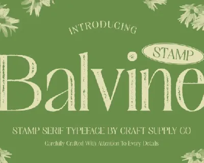 Balvine Stamp font