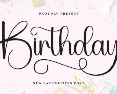 Birthday Calligraphy font