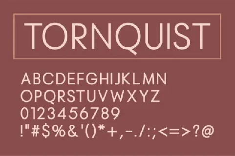 Tornquist Family font