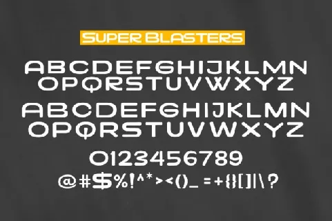 Super Blasters font