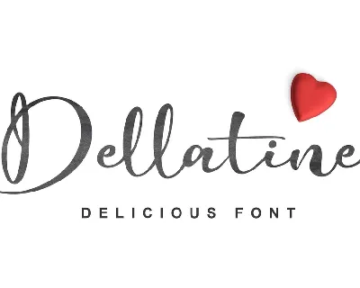 Dellatine font