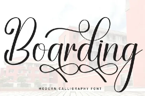 Boarding Script font