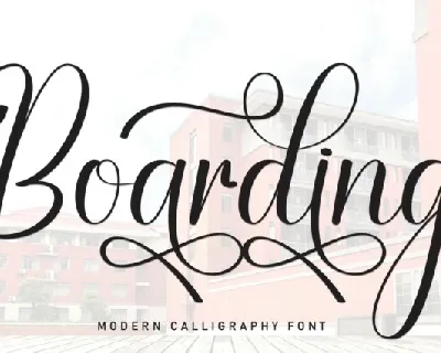 Boarding Script font