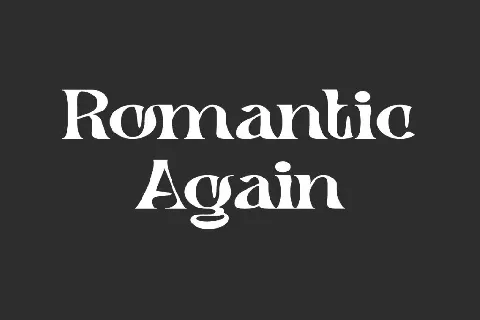 RomanticAgainDemo font