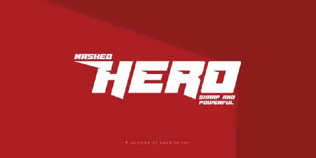 Masked Hero Display font