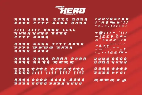 Masked Hero Display font