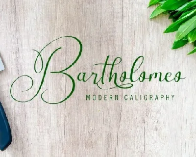 Bartholomeo Modern Calligraphy font