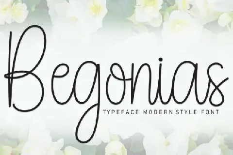 Begonias Script font