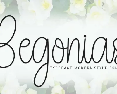 Begonias Script font