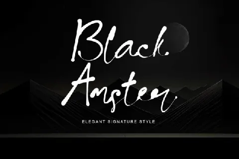 Black Amster Script font