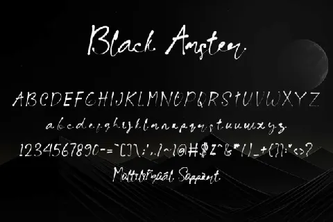 Black Amster Script font