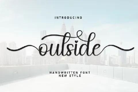 Outside Script font