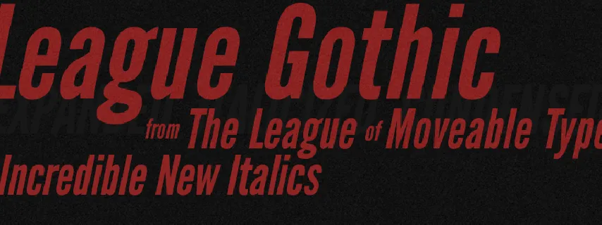League Gothic font