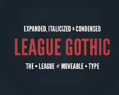 League Gothic font