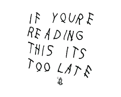 If Youâ€™re Reading This font