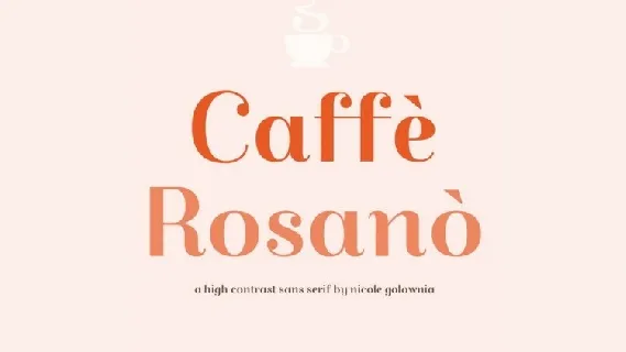 CaffÃ¨ RosanÃ² font