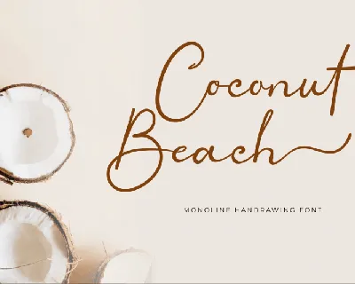 Coconut Beach Calligraphy font