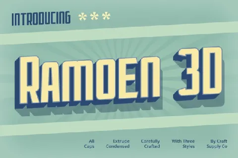 Ramoen 3D font