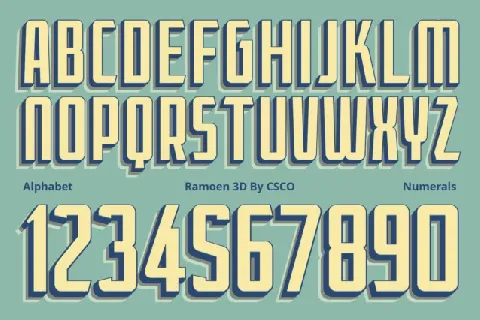 Ramoen 3D font