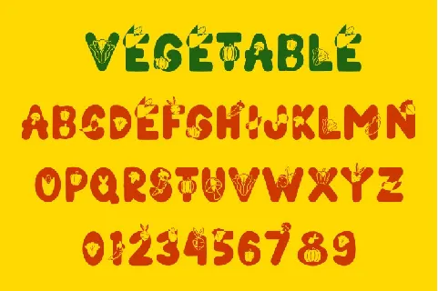 VEGETABLES font