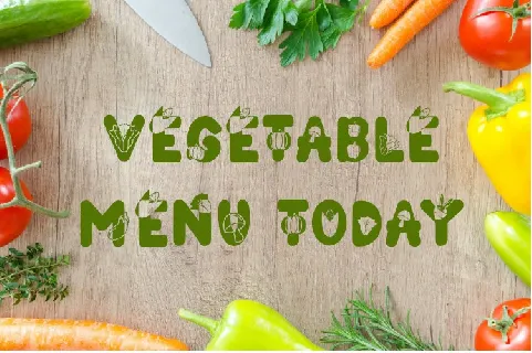 VEGETABLES font