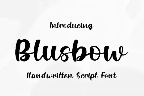 Blusbow font